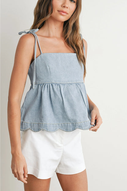 Delilah Denim Top - Ships 7/25