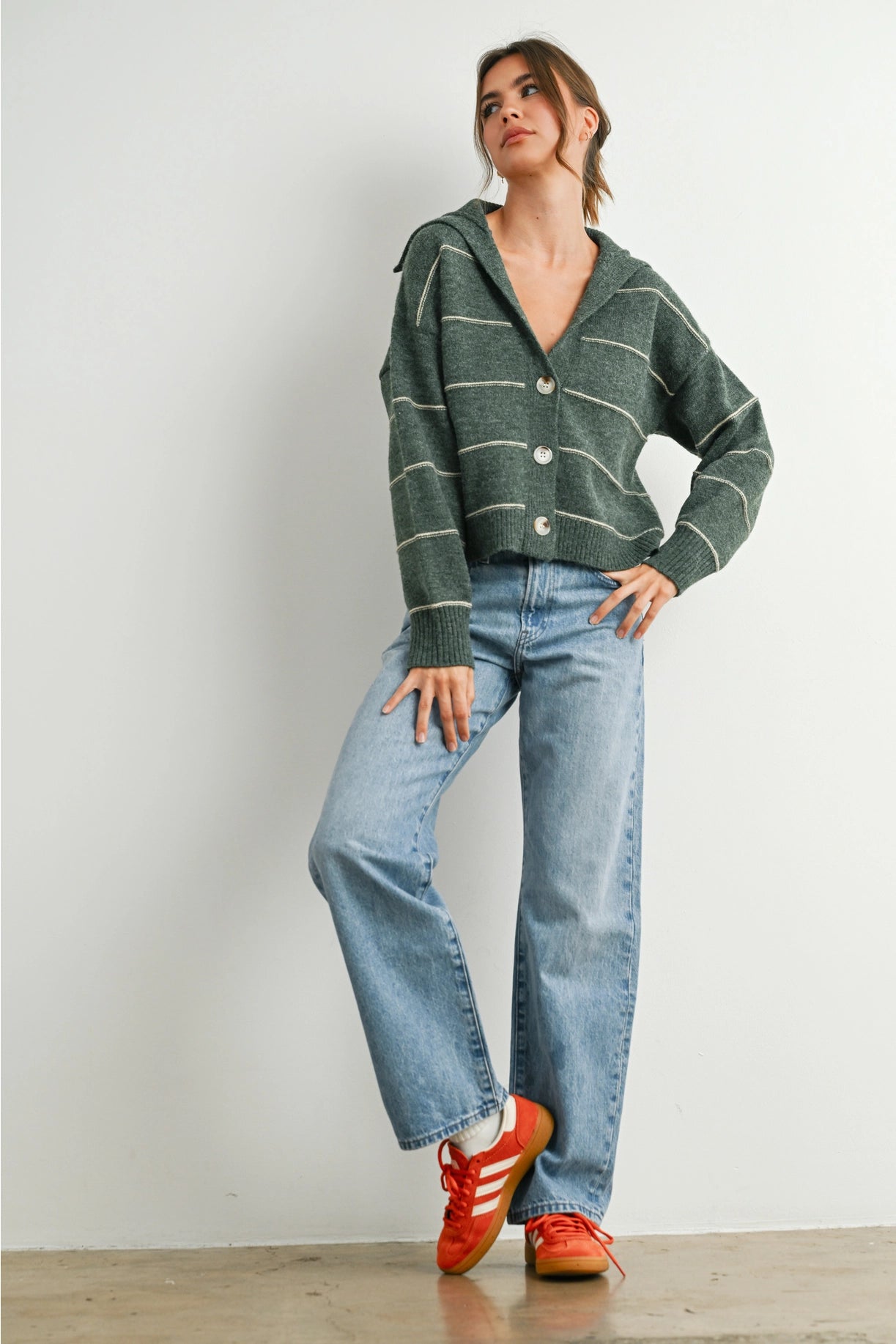 Charlotte Striped Cardigan - Ships 8/5