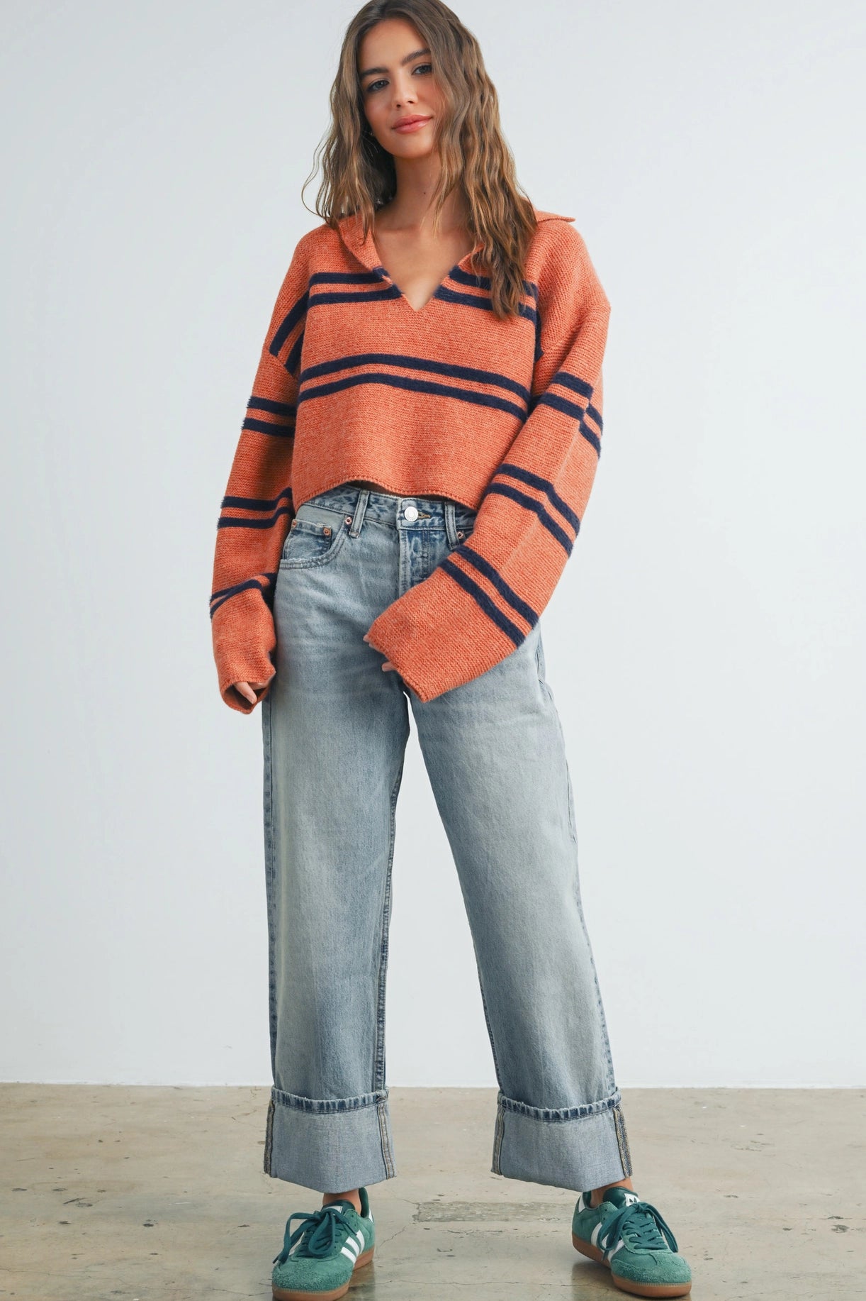 Ainsley Striped Knit Sweater - Ships 8/10