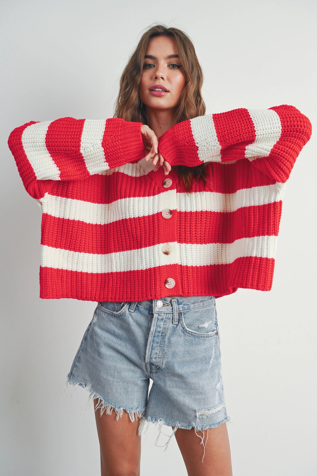 Laura Striped Cardigan - Ships 8/6