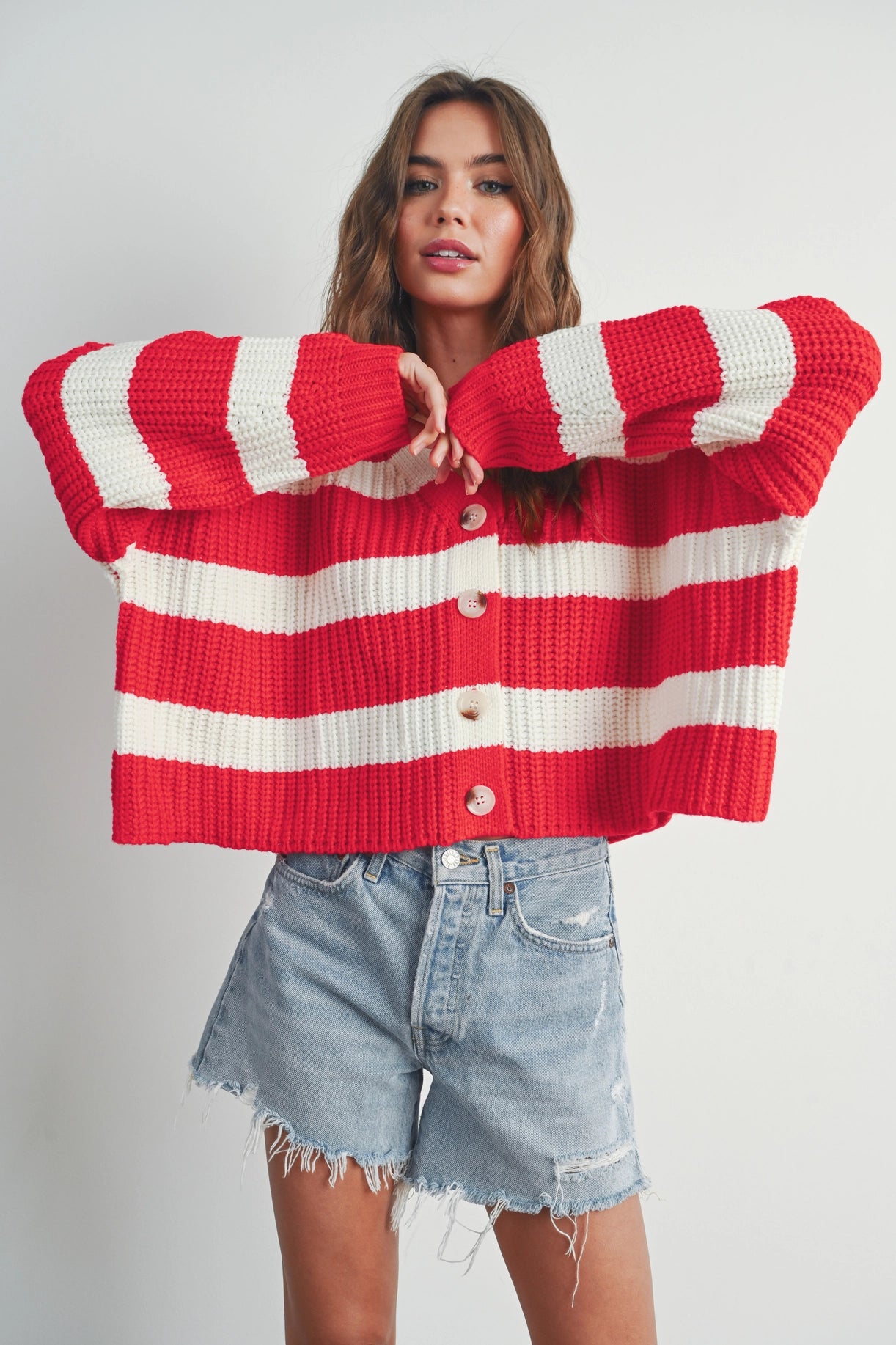 Laura Striped Cardigan - Ships 8/6