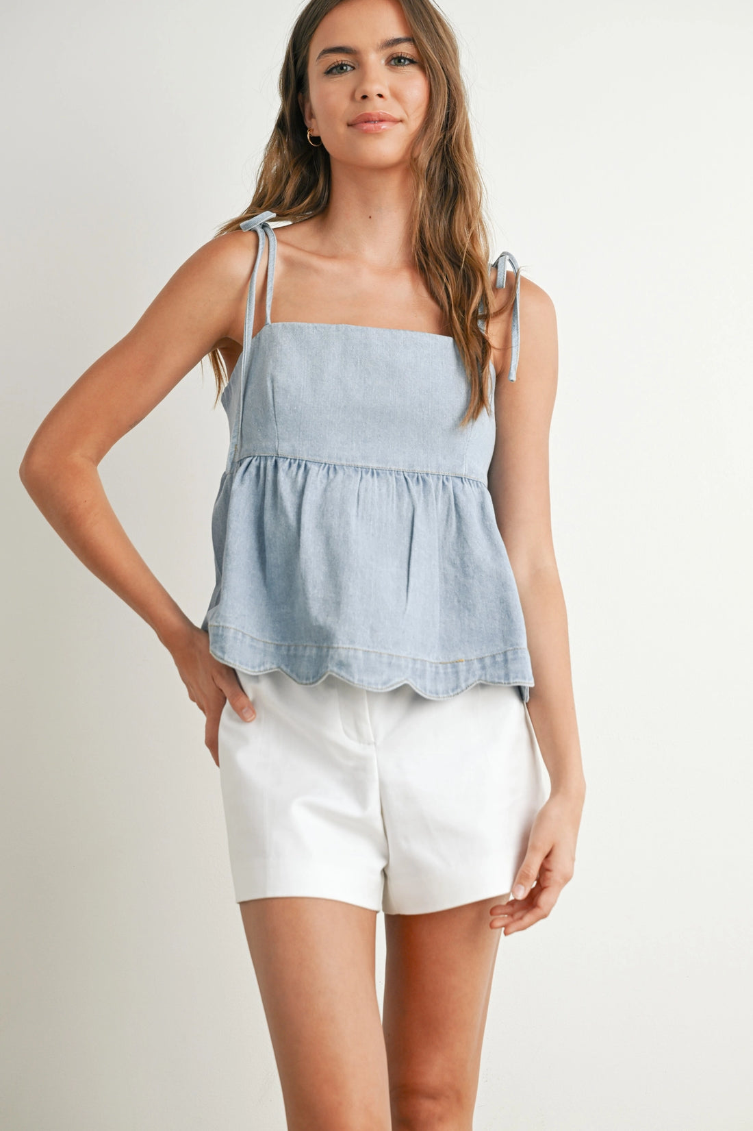 Delilah Denim Top - Ships 7/25