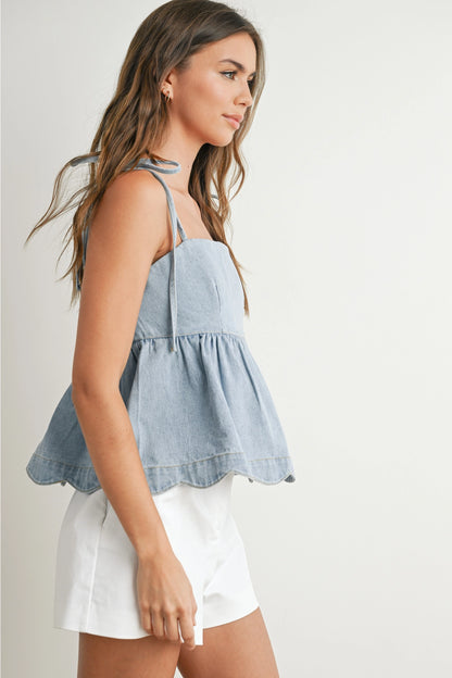 Delilah Denim Top - Ships 7/25